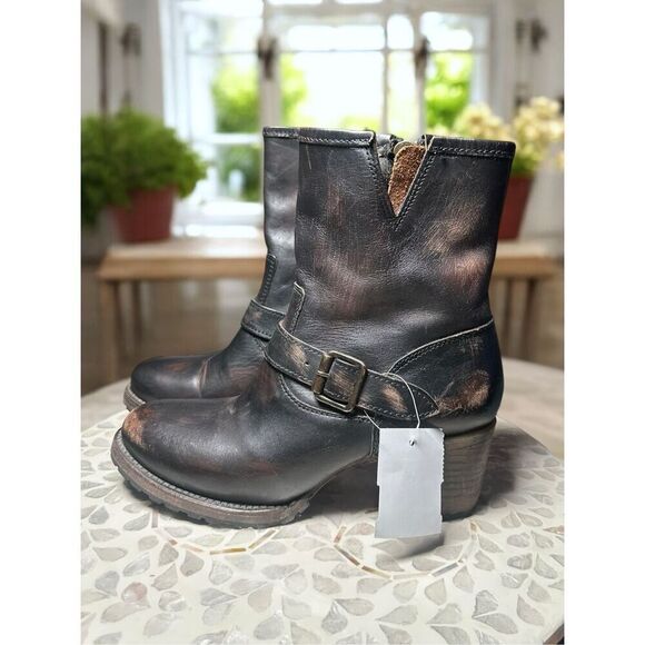 Freebird by Steven Carlito Boots Distressed Leather Ankle Mid-Calf Women’s Size - Picture 15 of 15